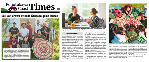 Sell-out crowd attends Kaupapa game launch: Pōhutukawa Coast Times