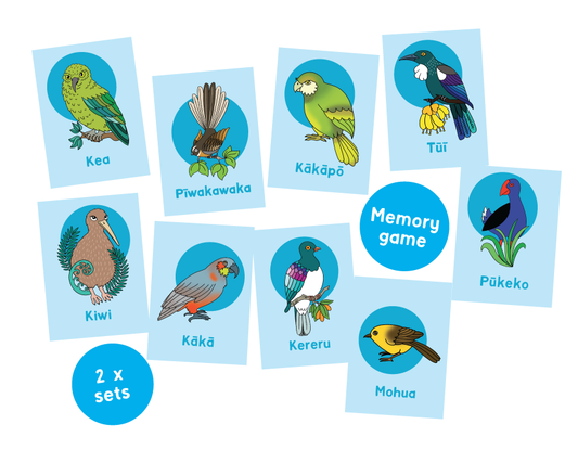 Ngā manu / Native Birds of Aotearoa - Matching Game