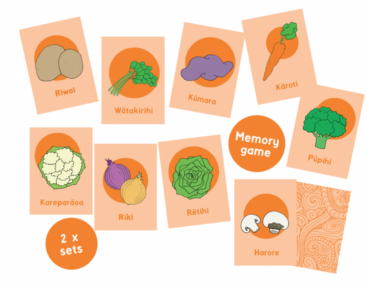 Huawhenua / Vegetables - Matching Game