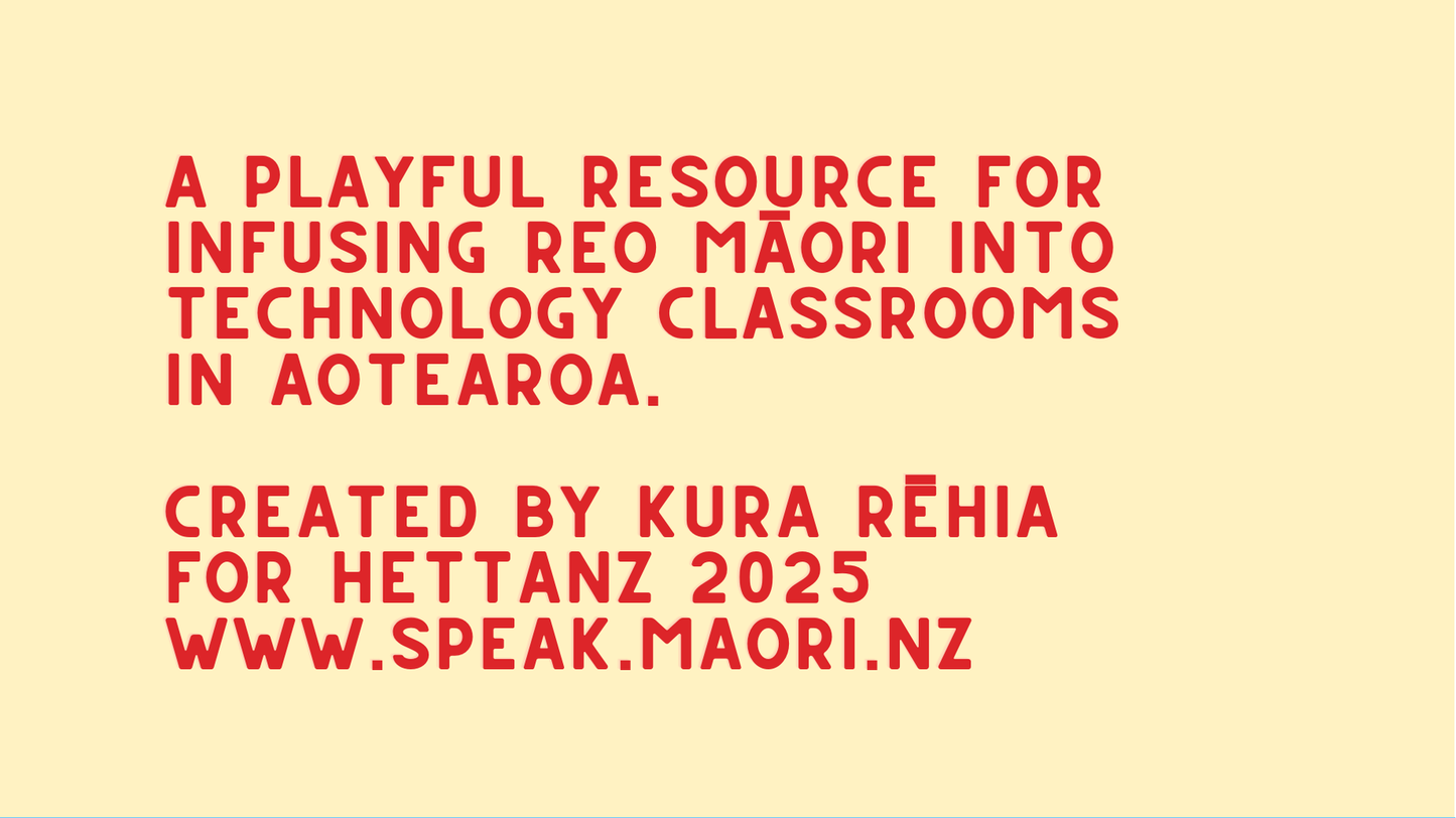 HETTANZ: Kaupapa TIPU - (Digital Download) - Words for Technology Classrooms