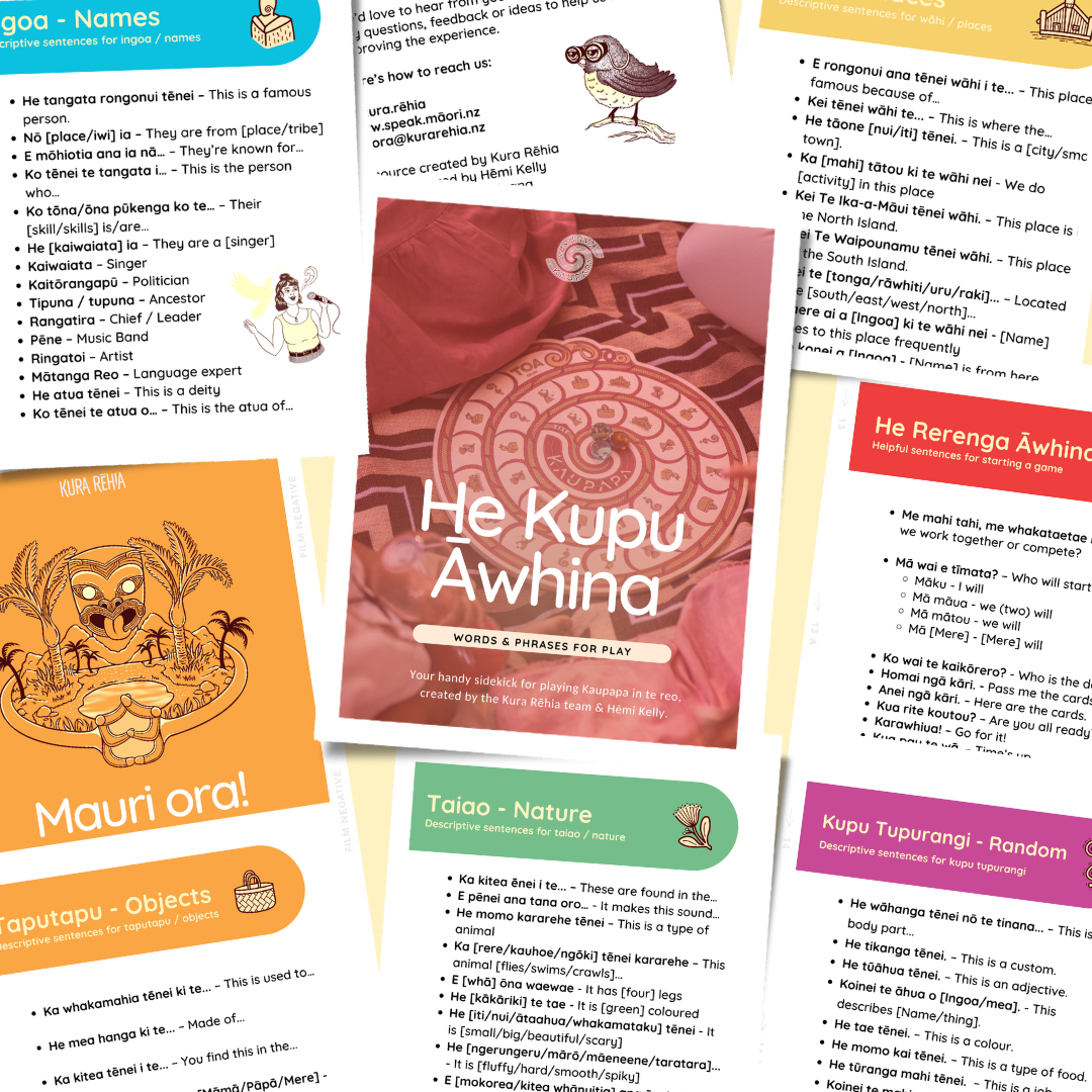 He Kupu Āwhina - Helpful words & phrases for playing Kaupapa & TIPUI (Digital Download)