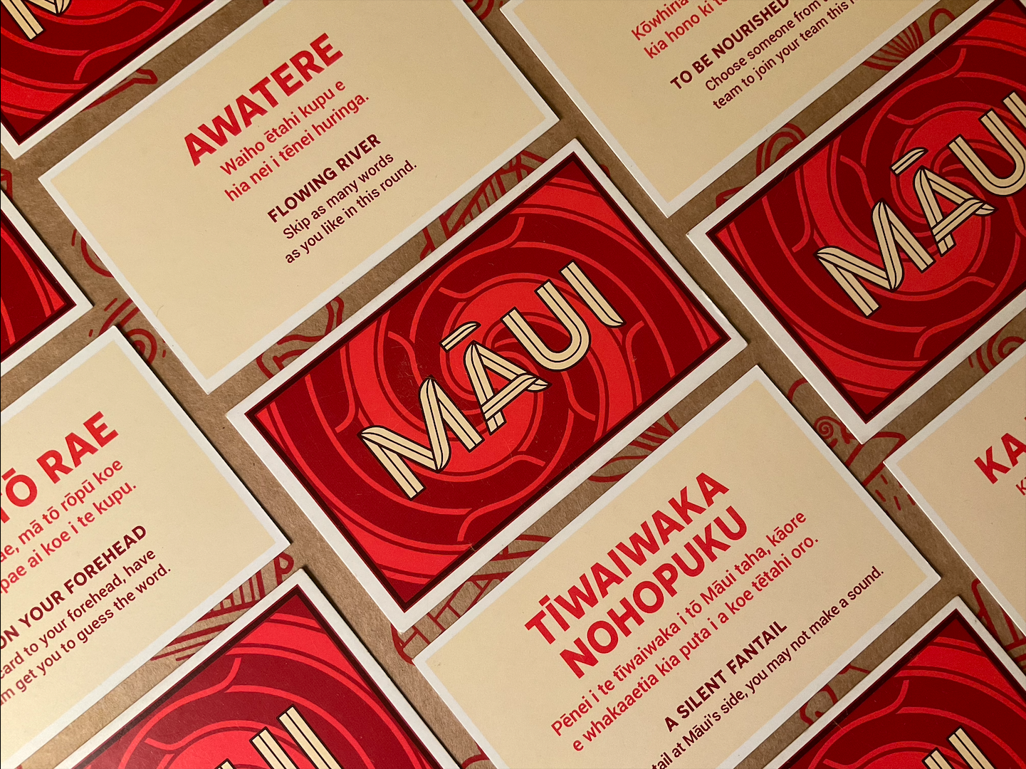 māui cards kāri kaupapa game kura rēhia māori language board game tākaro Māori takaro maimoa creative hemi kelly kuruho wereta rosie remmerswaal play language revitalisation